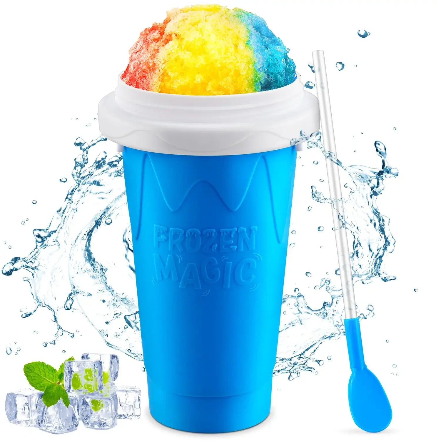 Milk Shake Maker Cooling Cup Squee DIY It for Family 2024 Summer Magic Slushy Maker Squeeze Cup Homemade