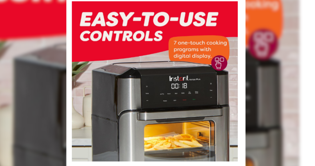 digital controls with one touch cooking programs
